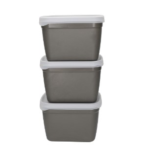 3-piece storage container set, bioplastic, 1200ml, "Natural Elements" - Kitchen Craft brand