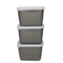 Juego de 3 recipientes de almacenamiento de bioplástico, 1200 ml - Nat