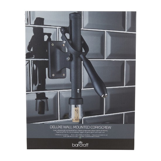 Wall-mounted corkscrew, metal, 26 x 31.5 cm, "Bar Craft" - Kitchen Craft