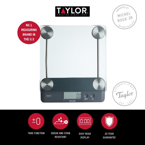 Bilancia da cucina, 14,4 kg - Taylor Pro