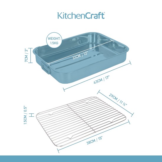 Форма для запекания, нержавеющая сталь, 43 х 31см - Kitchen Craft