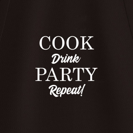 Mutfak önlüğü "COOK Drink PARTY Repeat!"