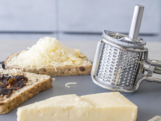 Rotary cheese grater, stainless steel, 21 x 12cm, "Master Class Deluxe" - Kitchen Craft