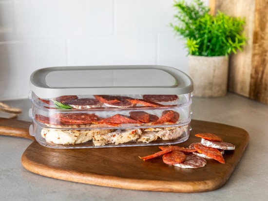 Boîte de conservation alimentaire compartimentée, plastique, 23 x 16 cm, 'Master Class' - Kitchen Craft