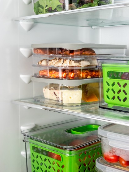 Caixa de armazenamento de alimentos compartimentada, plástico, 23 x 16cm, 'Master Class' - Kitchen Craft