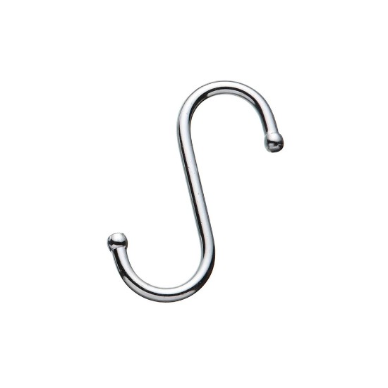 Set of 5 S-shaped hanging hooks, chrome-plated steel, 8 × 4 cm - Kitchen Craft