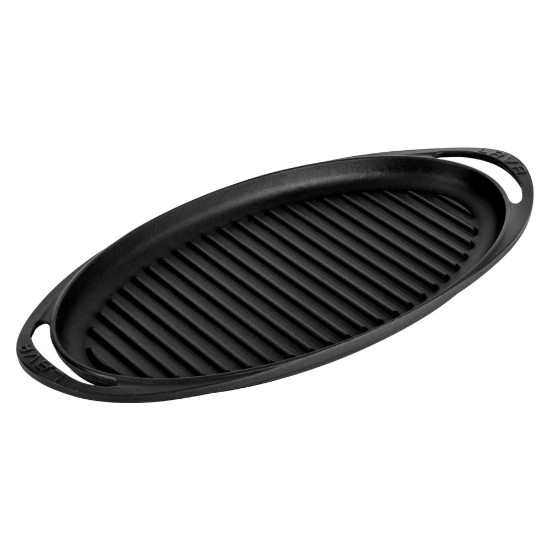 Oval grill tray, cast iron, 40 x 23 cm - LAVA 