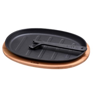 Oval Fajita pan, cast iron, 28 x 18 cm - LAVA