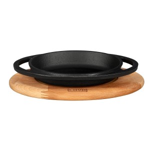 Oval cast iron tray with stand - LAVA brand