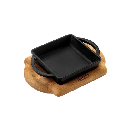 Gusseisenschale, 12 x 12 cm, mit Ständer - Marke LAVA