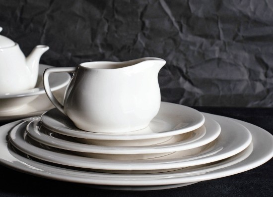 Dyb tallerken, porcelæn, 25cm, "Alumilite Dove" - Porland