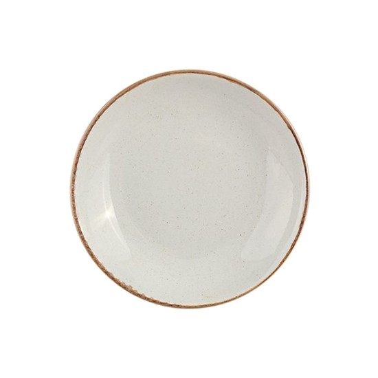 Globok krožnik, 21 cm, porcelan, Seasons, siva - Porland