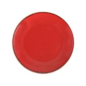 Фарфоровая тарелка, 24см, "Времена года", Красный - Порланд