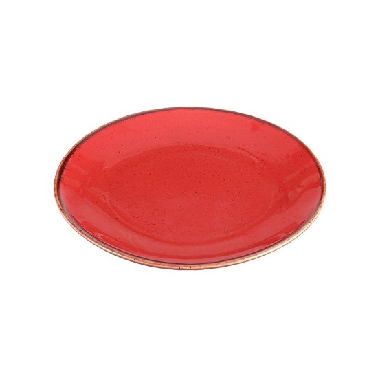 Porcelāna šķīvis, 24cm, "Gadalaiki", Sarkans - Porland