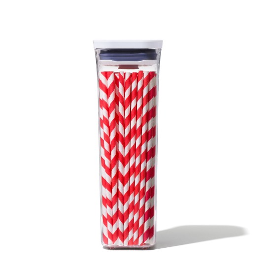 Firkantet madbeholder, plastik, 8 x 8 x 24 cm, 0,8 L - OXO