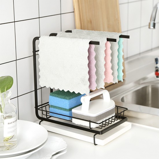 Kitchen sponge holder, carbon steel, 21 x 14.5 x 26 cm - Zokura