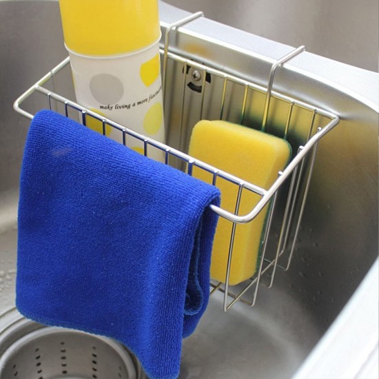 Sink caddy for dish sponges, stainless steel - Zokura