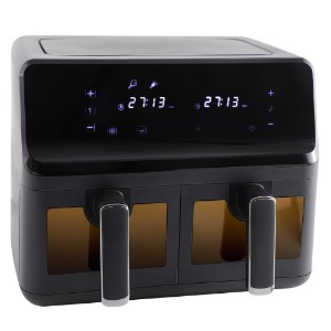 Double hot air fryer, 8 L, 1350+1350 W - Zokura