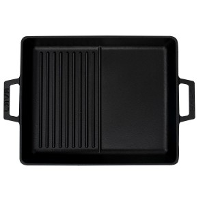 Tráidire dé le greillí grill agus dromchla cothrom, 26 x 32 cm, LAVA