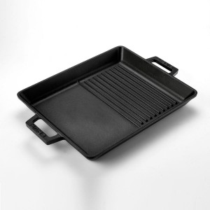 Duales Tablett mit Grillplatten und flacher Oberfläche, 26 x 32 cm, LAVA