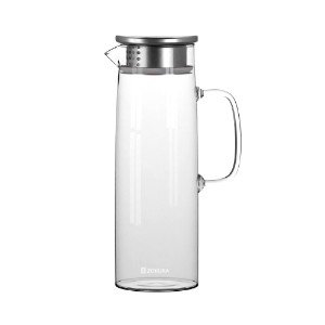 Glass carafe with stainless steel lid, 1.2L - Zokura