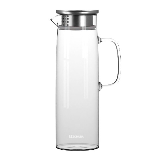 Glass carafe with stainless steel lid, 1.5L - Zokura