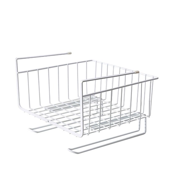 Hanging under-shelf basket, carbon steel, 29.5 x 24.5 x 18 cm - Zokura