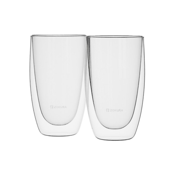 Set di 2 bicchieri, doppia parete, 350 ml - Zokura