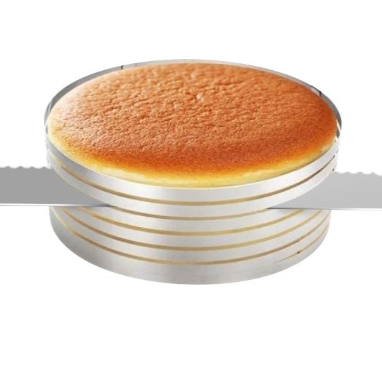 Anneau coupe-gâteau ajustable, inox, 15/20x8.5cm - Zokura