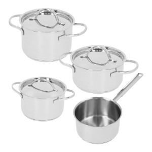 7-piece mini saucepan set, stainless steel, "Mini 3" - Demeyere