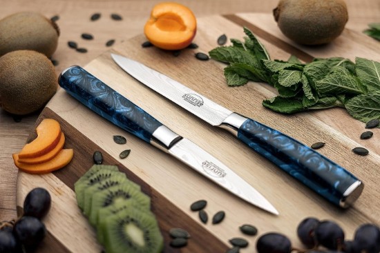 7-piece Rockingham Forge Sunrise knife set, Sapphire - Grunwerg