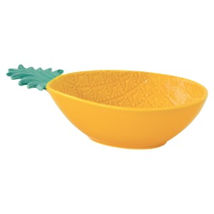 Skål, porslin, ananasformad, 30 x 19 cm, Gul-Grön - Nuova R2S