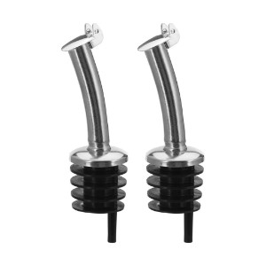 Set of 2 free flow bottle pourer spouts, with flap - Westmark