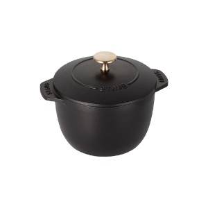 Cocotte cooking pot for rice, cast iron, 16 cm/1,75L, Black - Staub 