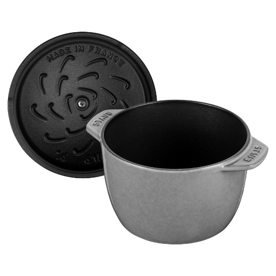 Cocotte rice cooking pot, cast iron, 16cm/1.75L, Graphite Grey - Staub