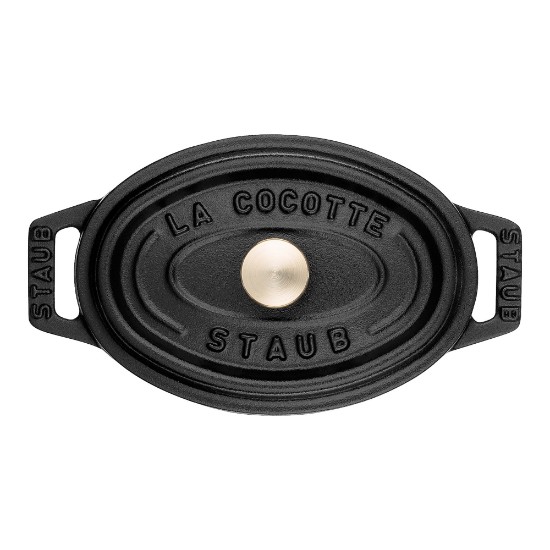 Mini-Cocotte ovali, ħadid fondut, 11cm/0.25L, Black - Staub