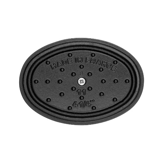 Oval mini-Cocotte, cast iron, 11cm/0.25L, Black - Staub 