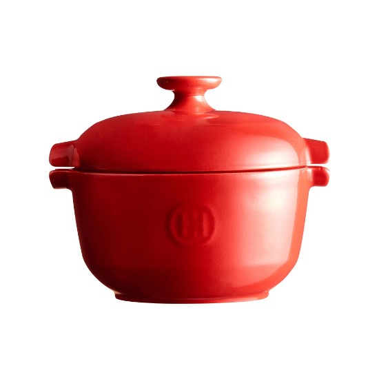 Rice cooking pot, ceramic, 25.5cm/2.5L, Burgundy - Emile Henry
