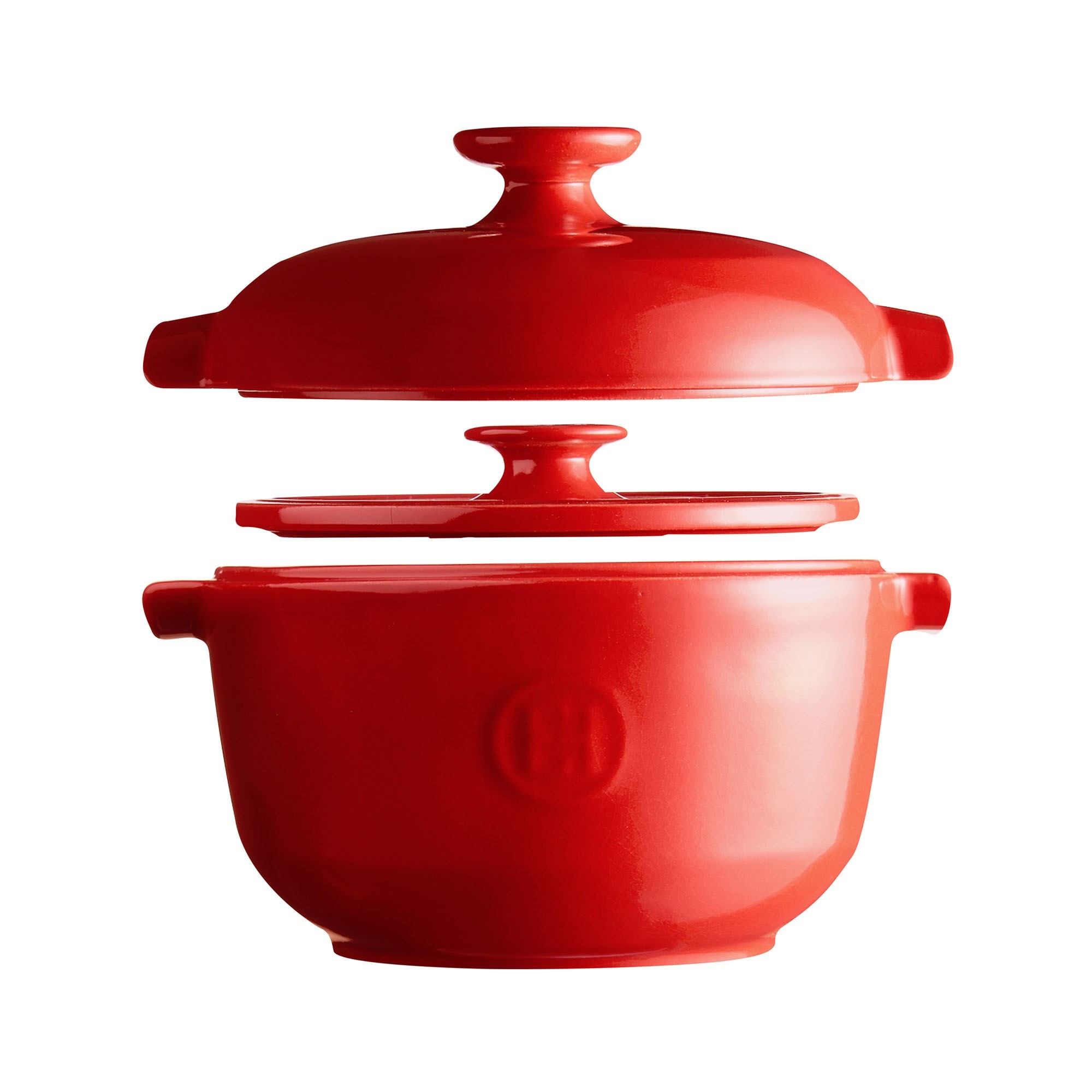 Ceramic cooking pot, 22 cm/2.5L, Burgundy - Emile Henry