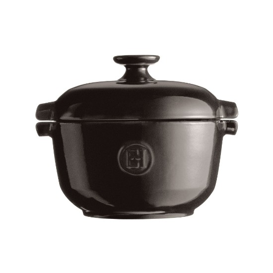 Rice cooking pot, ceramic, 25.5cm/2.5L, Charcoal - Emile Henry