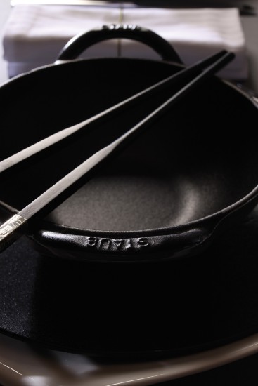 Mini-wok, öntöttvas, 16cm, Black - Staub