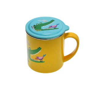 Stainless steel mug, 300 ml, yellow, "Infant" - Cuitisan