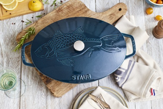 Oval cooking dish, cast iron, 33cm/2.8L, "La Mer" - Staub