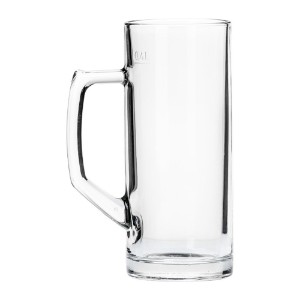 6-piece beer mug set, made of glass, 485ml, "Reno" - Borgonovo