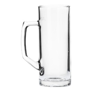 6-piece beer mug set, made of glass, 630ml, "Reno" - Borgonovo