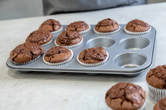 Tray for muffins, 35 x 27 cm, steel - Kitchen Craft