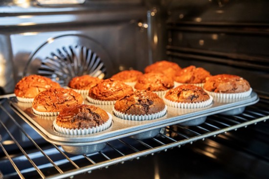 Tálca muffinokhoz, 35 x 27 cm, acél - a Kitchen Craft márkától