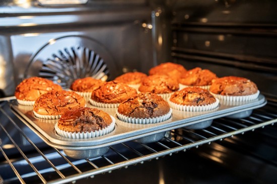 Tray for muffins, 35 x 27 cm, steel - Kitchen Craft