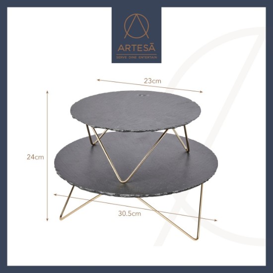 "Artesa" réteges tál, 30,5 × 24 cm, palaból készült – a Kitchen Craft gyártja