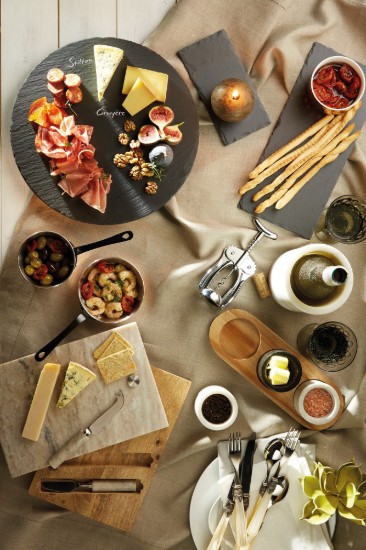 Apaļš slinkās susanas šķīvis, 35 cm, šīfera akmens - Artesa